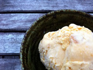 Honey-roasted apricot ice cream